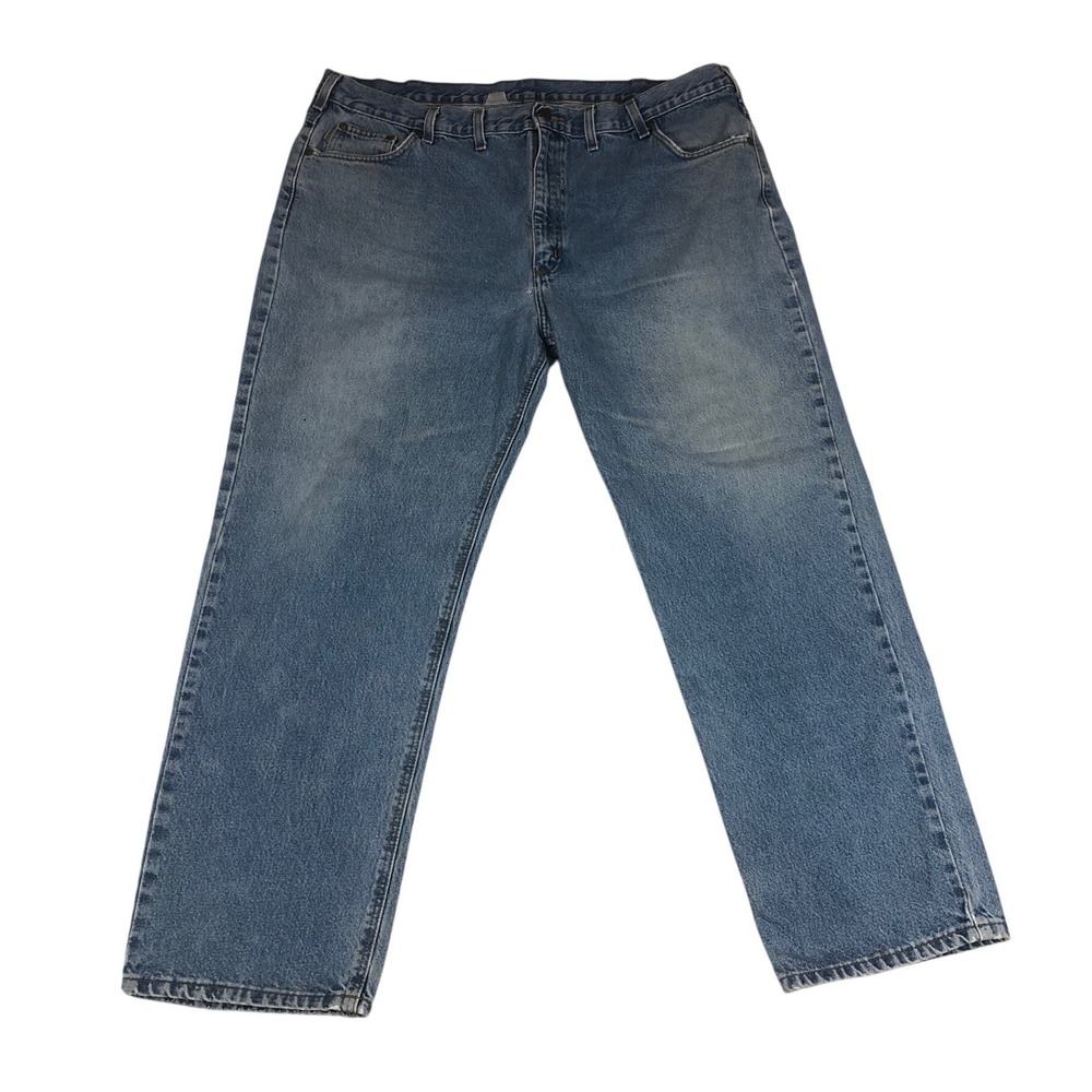 Carhartt Mens Relaxed Fit Straight Leg Blue Denim Jeans Medium Wash 42x30 USA
